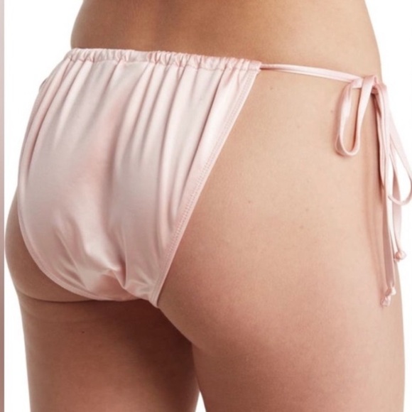 2/$30 Good American Tiny Ties Bikini Bottom – Light Pink – Size 2 Medium - Picture 3 of 10